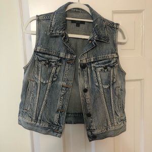J Crew Indigo Denim Vest
